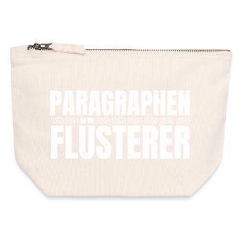 Avocat Avocat Juge Paragraphes Chuchoteur - Pochette zippée en toile 12 x 13 cm - blanc naturel - Devant