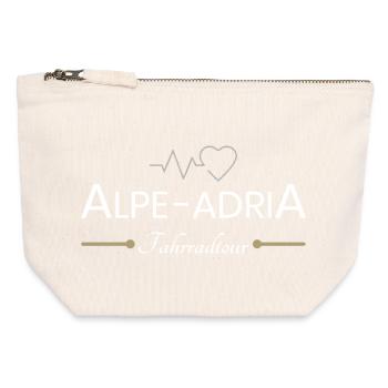 Alpe Adria Bike Tour - Canvas Zip Pouch 12 x 13 cm - nature - Front