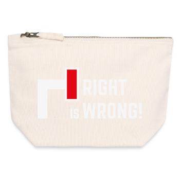Le bien est faux ! Contre les partis de droite et de droite v1 - Pochette zippée en toile 12 x 13 cm - blanc naturel - Devant