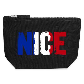 Nice Frankreich Nizza - Canvas Reißverschluss-Täschchen (12 x 13 cm) - Schwarz - Vorne