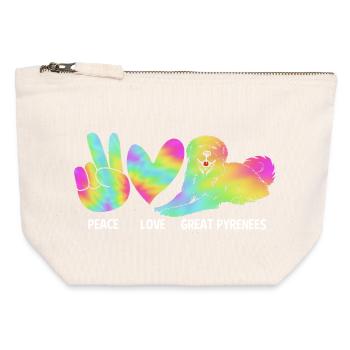 Pyrenean Dog - Canvas Zip Pouch 12 x 13 cm - nature - Front