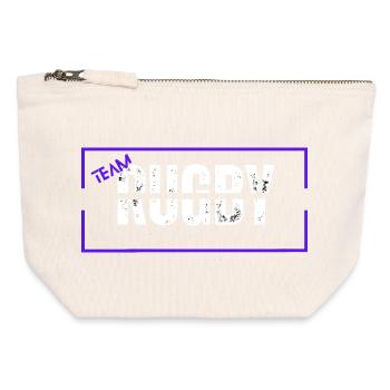 Team rugby blue - Canvas Zip Pouch 12 x 13 cm - nature - Front