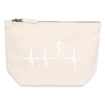 Archer Heartline - Canvas Zip Pouch 12 x 13 cm - nature - Front