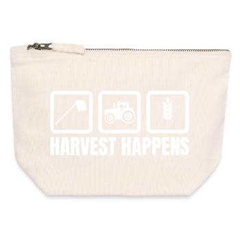 The harvest is taking place - Canvas Zip Pouch 12 x 13 cm - nature - Front