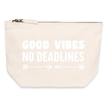 No deadlines - Canvas Zip Pouch 12 x 13 cm - nature - Front