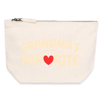 Omas Lieblings-Retro-Typografie, Heart Fun - Canvas Reißverschluss-Täschchen (12 x 13 cm) - Naturweiß - Vorne