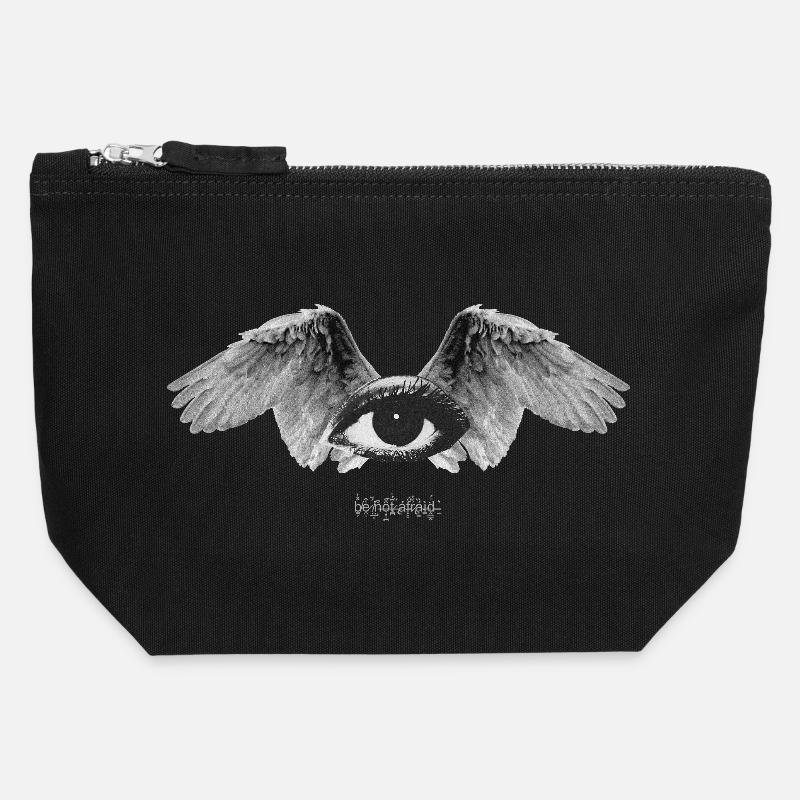 N’ayez pas peur - Pochette zippée en toile 12 x 13 cm - noir