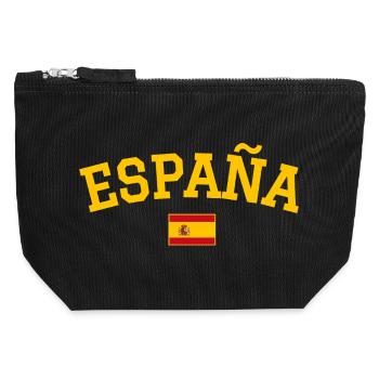 Conception du drapeau de l’Espagne - Pochette zippée en toile 12 x 13 cm - noir - Devant