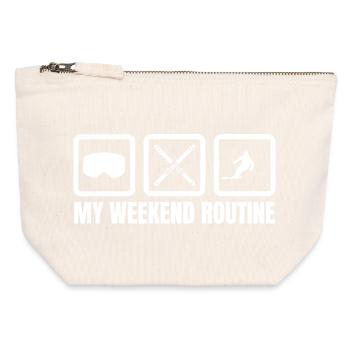My Weekend Routine - Canvas Zip Pouch 12 x 13 cm - nature - Front
