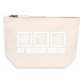 My Weekend Routine - Canvas Zip Pouch 12 x 13 cm - nature - Front