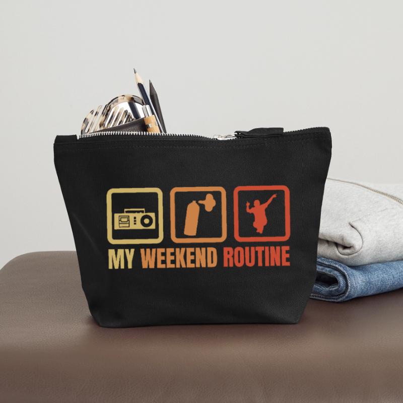 Routine du week-end Break Dancer Pochette zippée en toile 12 x 13 cm