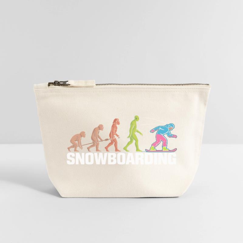 Évolution de la conception du snowboard Pochette zippée en toile 12 x 13 cm