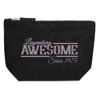 Legendary since 1975 Vintage - Canvas Zip Pouch 12 x 13 cm - black - Front