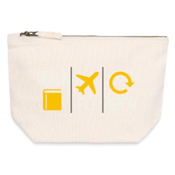 Flight Instructor Cfi Pilot Aviation Instructor - Canvas Zip Pouch 12 x 13 cm - nature - Front