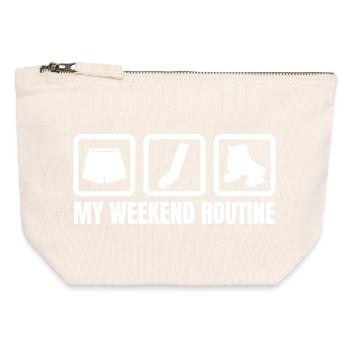 My Weekend Routine - Canvas Zip Pouch 12 x 13 cm - nature - Front