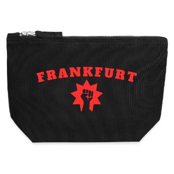 Frankfurt  - Canvas Reißverschluss-Täschchen (12 x 13 cm) - Schwarz - Vorne