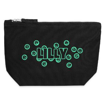 Funny Lilly - Canvas Zip Pouch 12 x 13 cm - black - Front