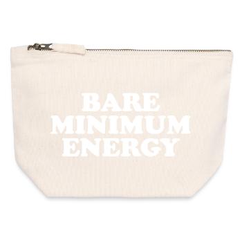 Bare Minimum Energy - Canvas Zip Pouch 12 x 13 cm - nature - Front