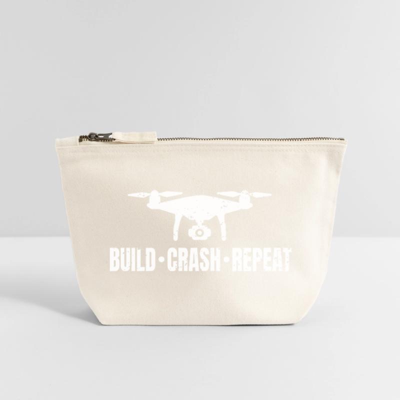 Drone Pilot Flying Drones Drone Fpv Canvas Zip Pouch 12 x 13 cm