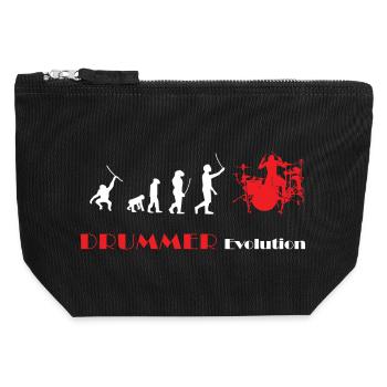 DRUMMER Evolution rot - Canvas Zip Pouch 12 x 13 cm - black - Front