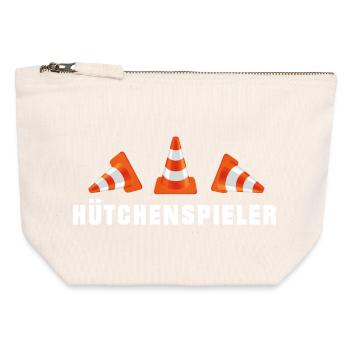 Hütchenspieler - Straßenbau (1) - Canvas Reißverschluss-Täschchen (12 x 13 cm) - Naturweiß - Vorne