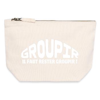 la septième compagnie, la 7ème compagnie - Pochette zippée en toile 12 x 13 cm - blanc naturel - Devant