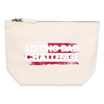 Strong Dad Challenge - Canvas Zip Pouch 12 x 13 cm - nature - Front