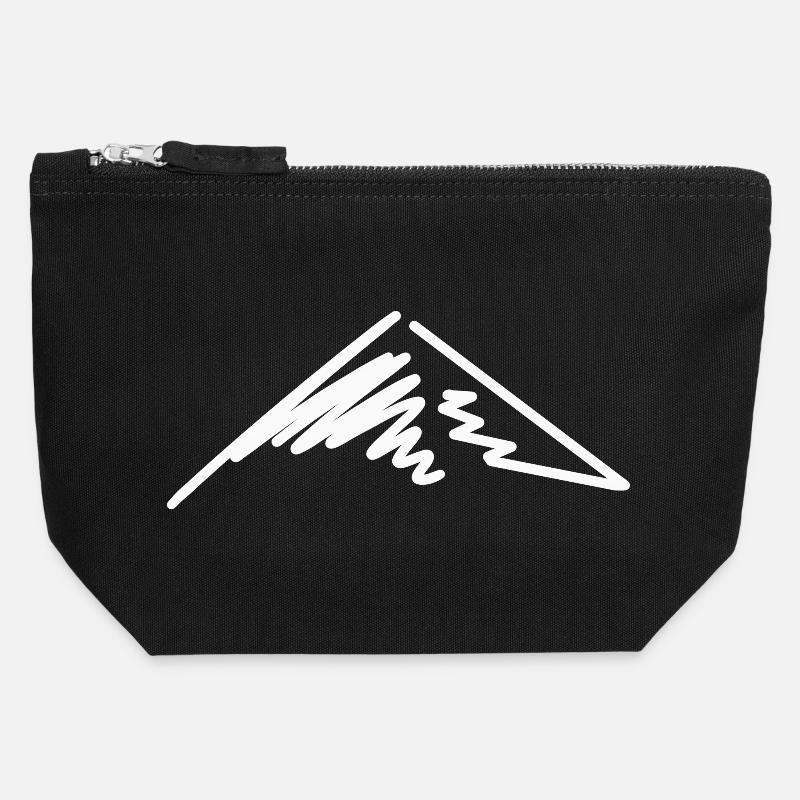 Mountain - Canvas Zip Pouch 12 x 13 cm - black