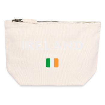 Flagge von Irland, Irish Pride - Canvas Reißverschluss-Täschchen (12 x 13 cm) - Naturweiß - Vorne