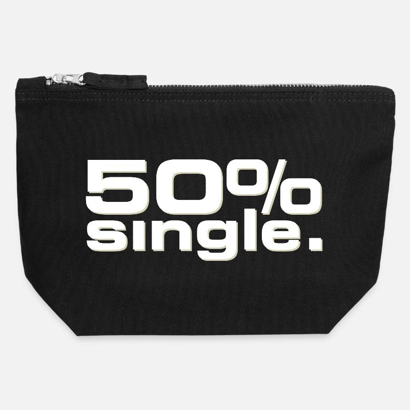 50% Single - Canvas Zip Pouch 12 x 13 cm - black
