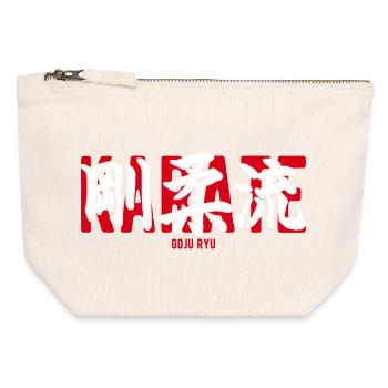 Goju Ryu Karate Martial Arts Dojo Kanji Japan - Canvas Zip Pouch 12 x 13 cm - nature - Front