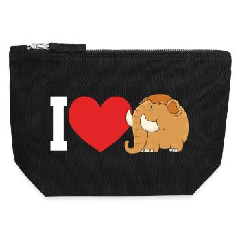 Mammoth - Canvas Zip Pouch 12 x 13 cm - black - Front