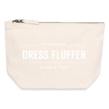 Professional Dress Fluffer Certified Maid Wedding - Canvas Zip Pouch 12 x 13 cm - nature - Front