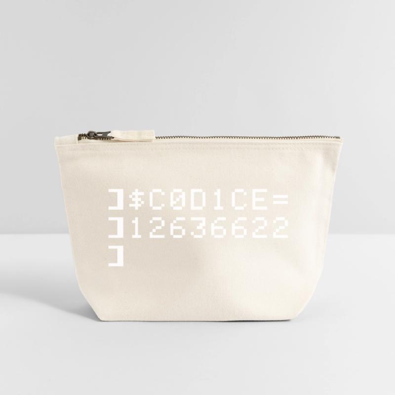 C0D1CE Codice 8-Bit Esadecimal Code Nerd Pix Pochette zippée en toile 12 x 13 cm
