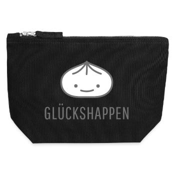 Happy dumplings - Canvas Zip Pouch 12 x 13 cm - black - Front