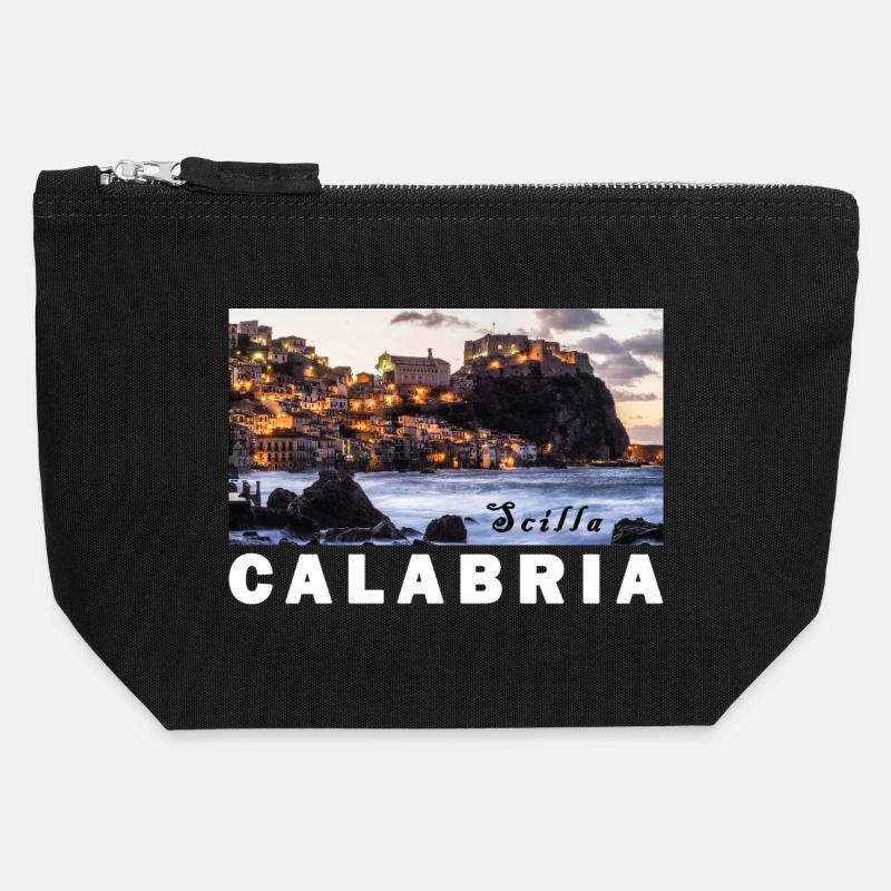 Scilla - Canvas Zip Pouch 12 x 13 cm - black