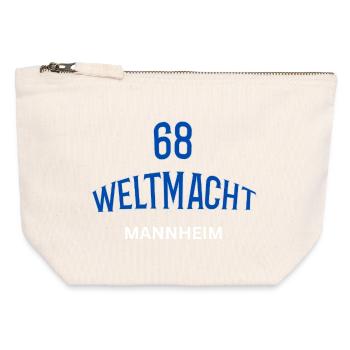 68 Mannheim en tant que puissance mondiale - Pochette zippée en toile 12 x 13 cm - blanc naturel - Devant