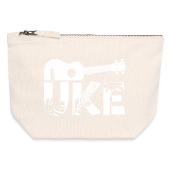 Hawaiian Ukulele Uke Uke - Canvas Reißverschluss-Täschchen (12 x 13 cm) - Naturweiß - Vorne