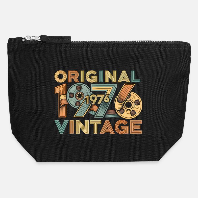 Original 1976 Retro - Canvas Zip Pouch 12 x 13 cm - black