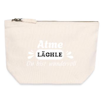 Atme Lächle – Positive Energie für Frauen - Canvas Zip Pouch 12 x 13 cm - nature - Front