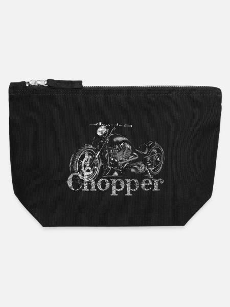 chopper - Canvas Reißverschluss-Täschchen (12 x 13 cm) - Schwarz