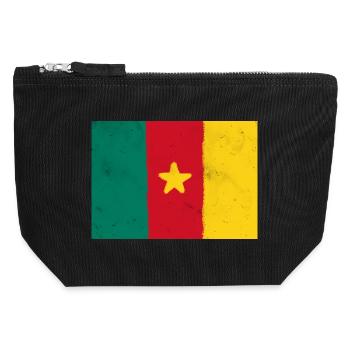 Flagge von Kamerun - Canvas Reißverschluss-Täschchen (12 x 13 cm) - Schwarz - Vorne