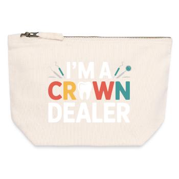 Dental Technician Instrument Art  - Canvas Zip Pouch 12 x 13 cm - nature - Front