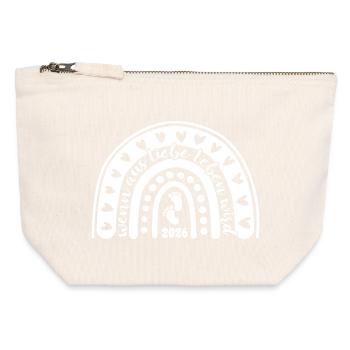 When Love Becomes Life - Baby 2026 - Canvas Zip Pouch 12 x 13 cm - nature - Front