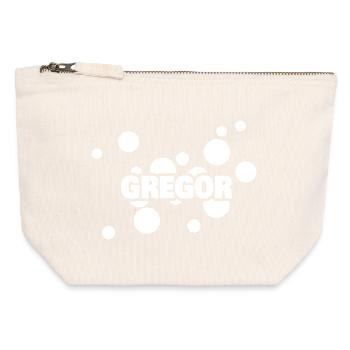 First name Gregor - Canvas Zip Pouch 12 x 13 cm - nature - Front