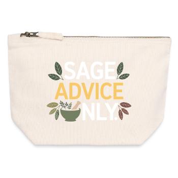 Spécialiste botanique clinique certifié en vêtements - Pochette zippée en toile 12 x 13 cm - blanc naturel - Devant