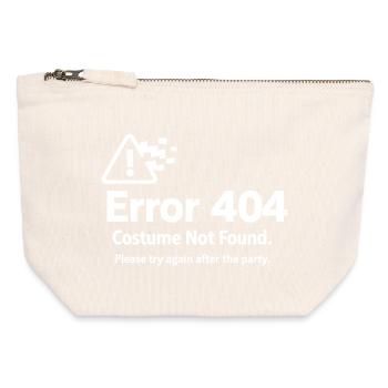 Erreur 404 Costume non trouvé - Pochette zippée en toile 12 x 13 cm - blanc naturel - Devant