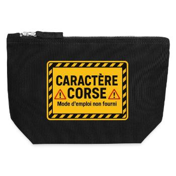 Caractère corse Mode D'Emploi Non Fourni - Pochette zippée en toile 12 x 13 cm - noir - Devant
