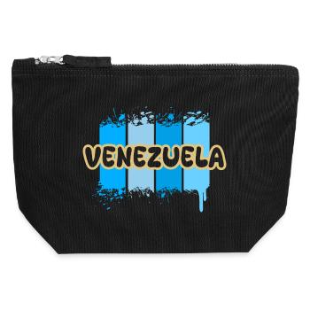 Venezuela - Canvas Zip Pouch 12 x 13 cm - black - Front
