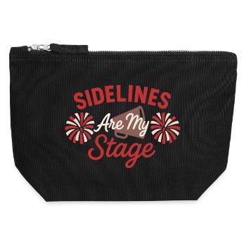 Cadeau du club de pom-pom girls - Pochette zippée en toile 12 x 13 cm - noir - Devant